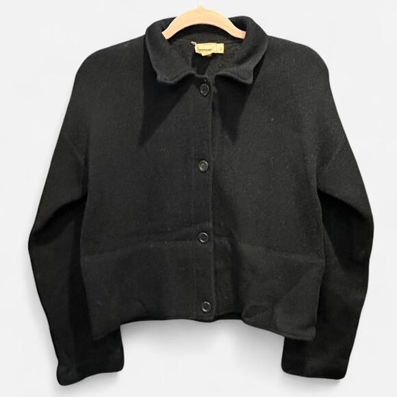 Vintage J.Crew Wool Blend Sweater Coat Medium Boxy Fit 90s Minimalist Chic - Picture 5 of 11